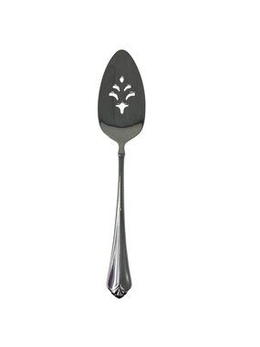 Oneida Heirloom 18/10 Stainless Steel Slotted Dessert Server With Floral Cutouts